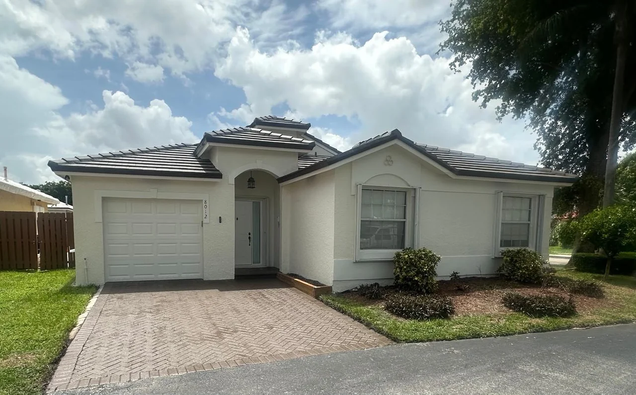 Front elevation and garage